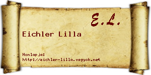 Eichler Lilla névjegykártya